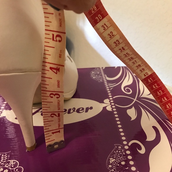 Worn Once - White Leather Boot Heels - Picture 6 of 6